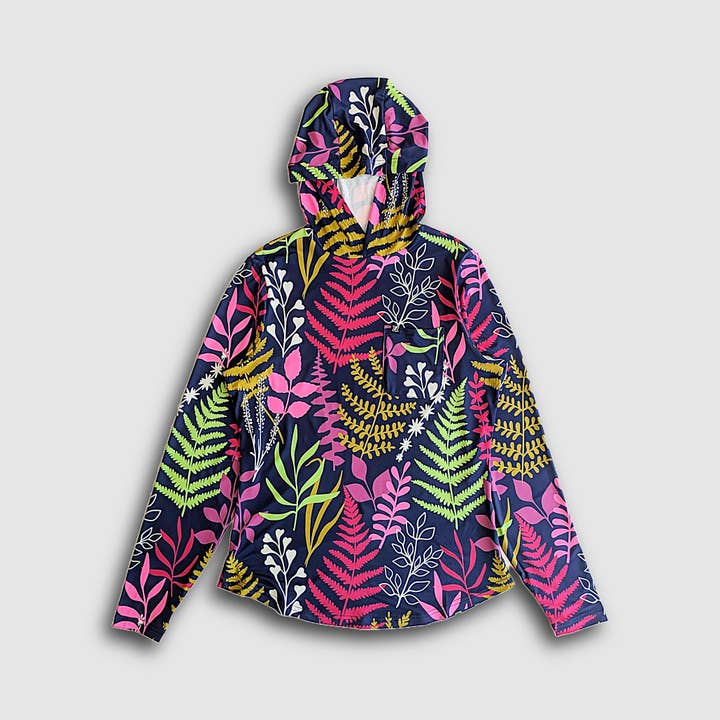 Women's Carson Sun Hoodie - Botanical Fern for wholesale by FaultLine395