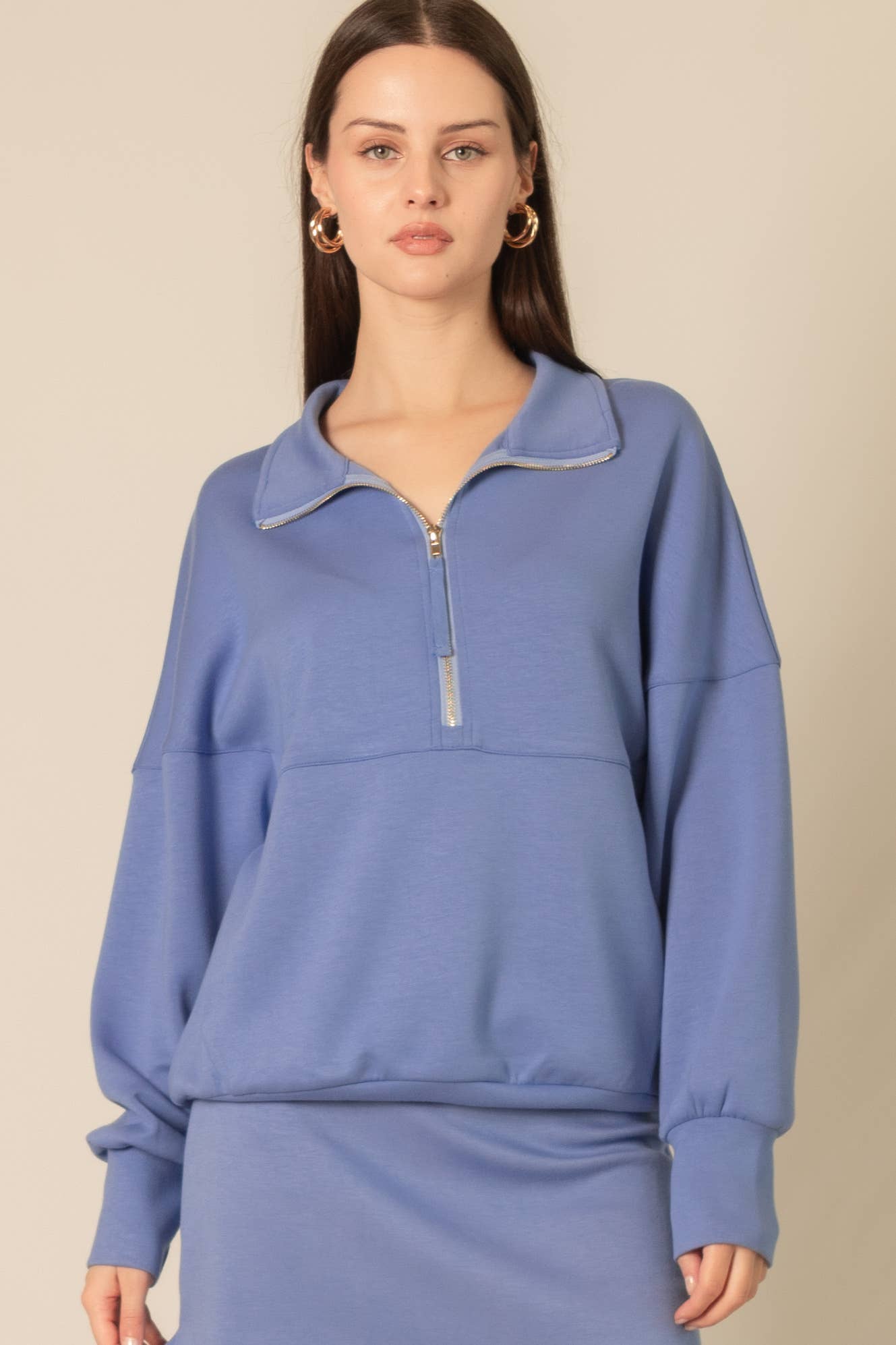 P. CILL - Vente Sweat-shirt – femme - Pull zippé P. CILL Butter en modal18