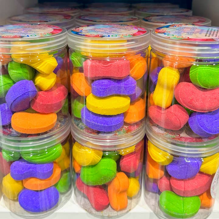 Blue Suede Bath Co. - Wholesale Bath Bomb/Fizz - Jar of Jelly Bean Bath Bombs - Holiday or Birthday Gift