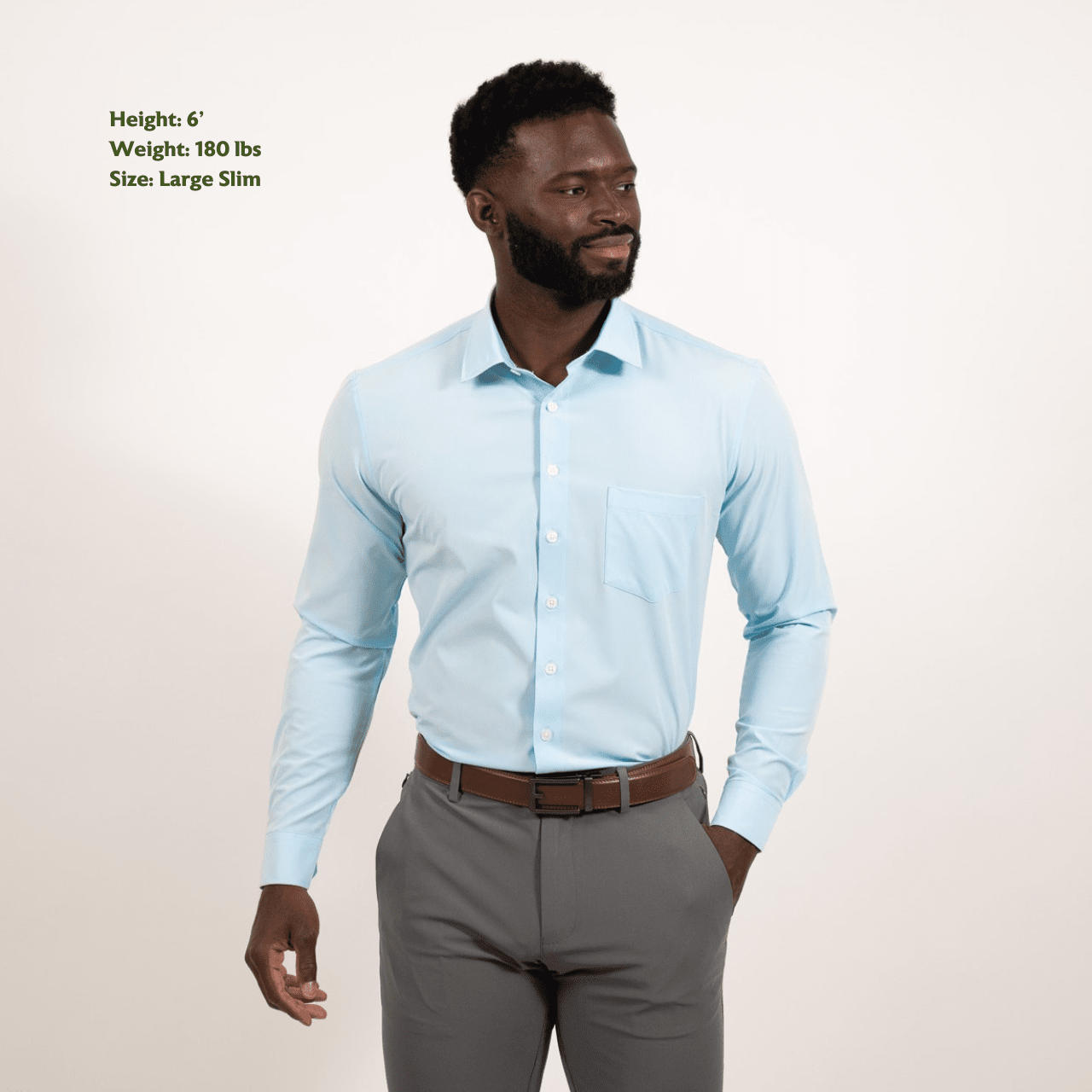 Tough Apparel - Wholesale Button Down Shirt - Men's - Blue Hustle Dress Shirt - Long Sleeve2