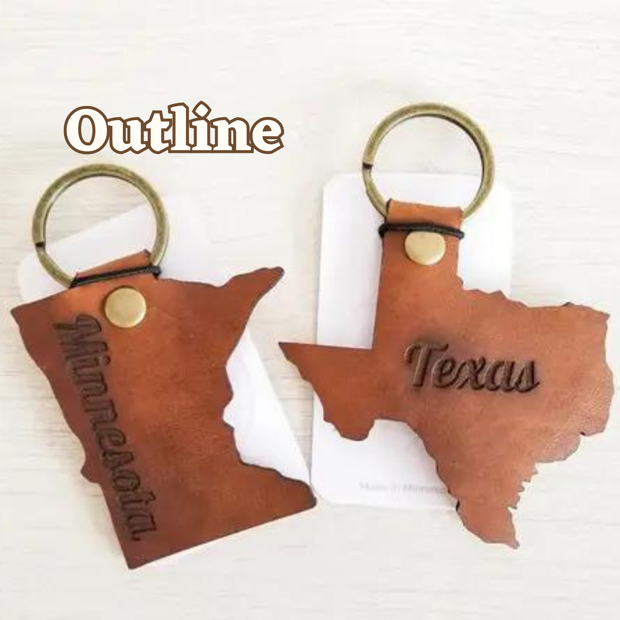 Crown Leatherworks - Wholesale Keychain - Unisex - Ultimate Leather State Keychains2