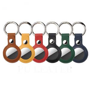 Wholesale & Custom Eco Friendly Compostable AirTag Holder with Key Ring