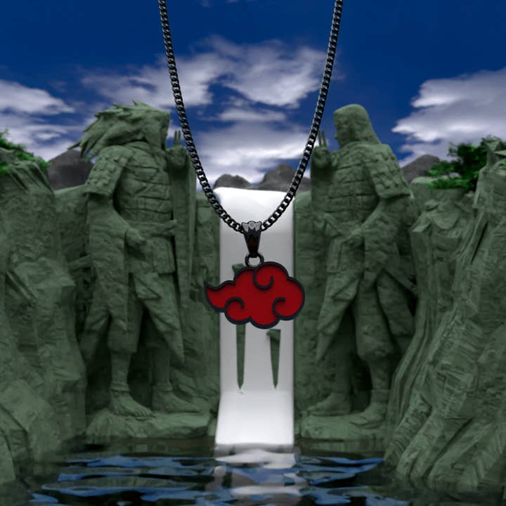 Black Naruto™ Akatsuki Necklace for wholesale on Faire2