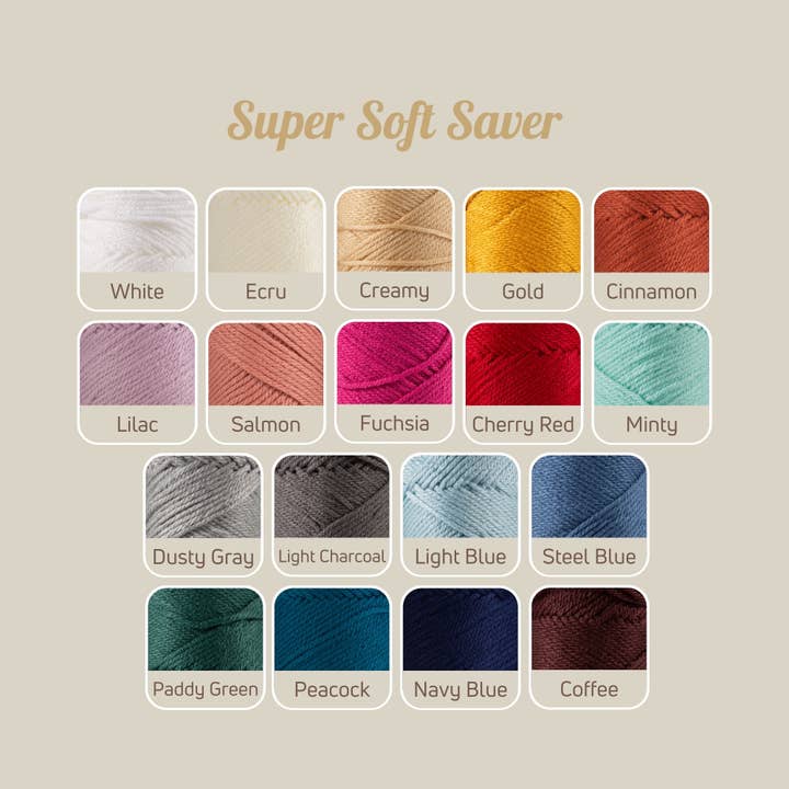Sensy - Wholesale Yarn - Sensy Super Soft Saver Yarn, 3.5 oz, 190 Yards, Gauge 4 Medium22