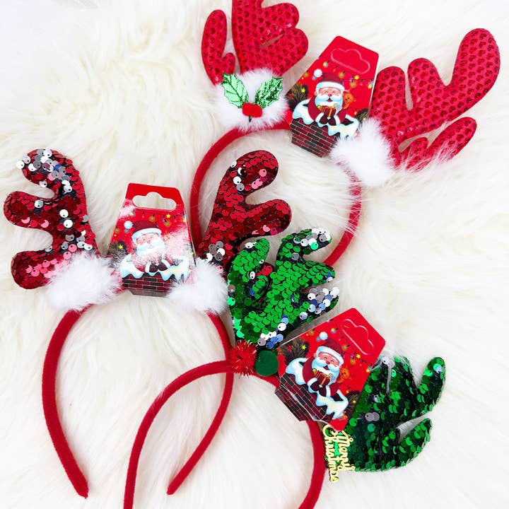 Sparkling Deer Antlers Mix Headband for wholesale on Faire2
