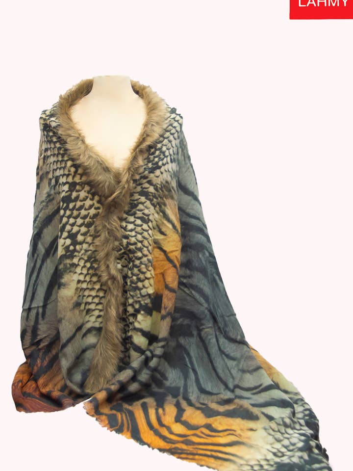 Lã estampada animal e pêlo falso roubado por atacado de ROGER LAHMY