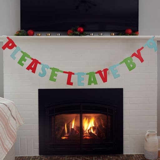 Prank-O - Wholesale Party Sign/Banner - Funny "Please Leave By 9" Banner Sign2