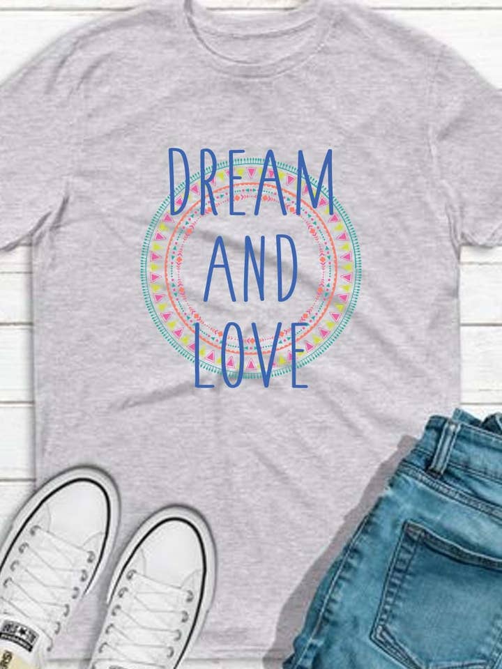 M8278 DREAM N LOVE graphic tee for wholesale by HARANG