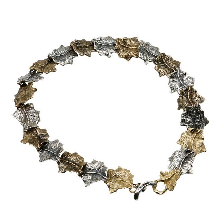 Collana girocollo Edera argento 925 e bronzo CA091 per la vendita all'ingrosso da parte di Mandile Gioielli