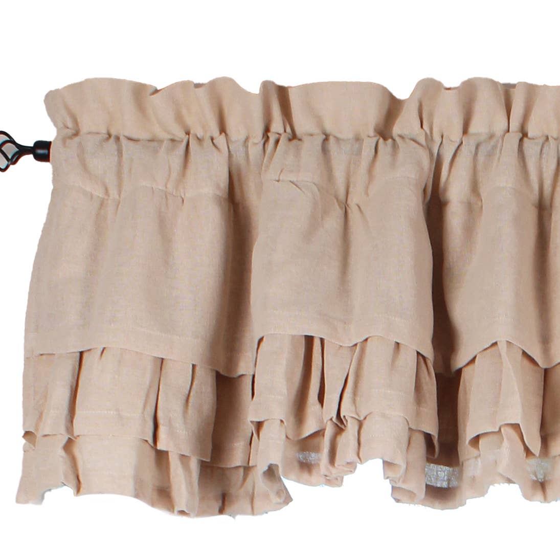 Home Collections by Raghu - Wholesale Valance - Heirloom Cream Ruffled Valance0