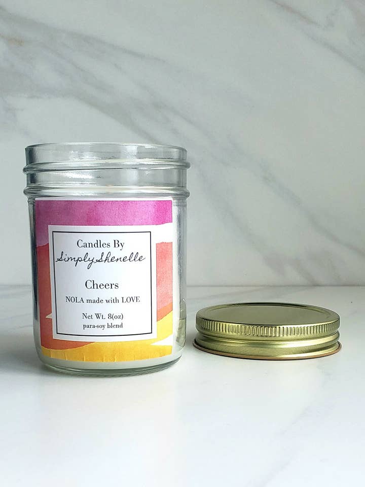 Cheers ~ Handmade ~ 8oz ~ Scented Candle for wholesale by Candles by Simply Shenelle