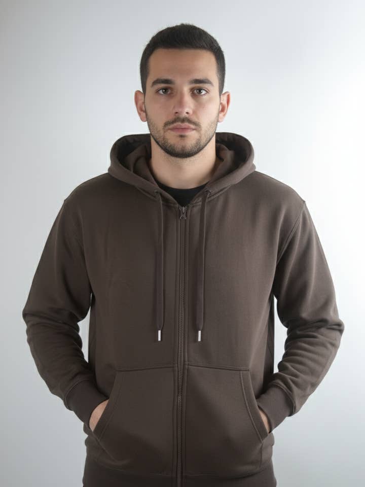 Classic Heavyweight Fleece Zip-Up Hoodie for wholesale by Lime Tree Clothing Inc.