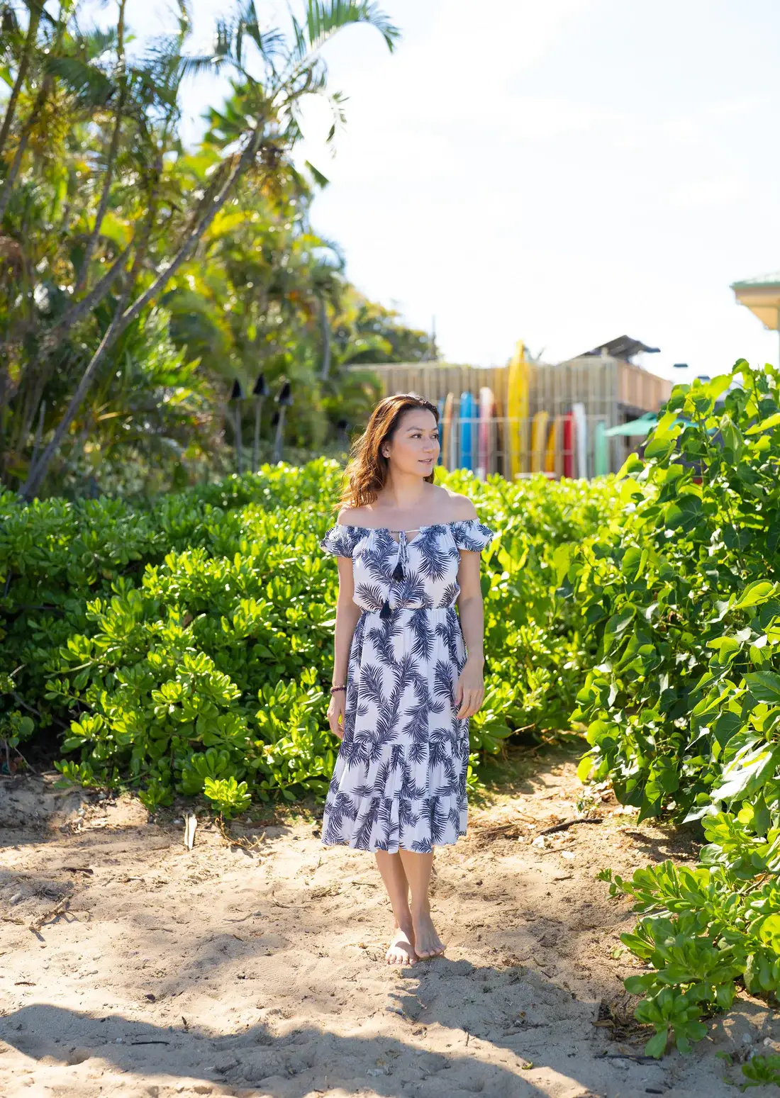 Angels by the Sea Hawaii - Wholesale Dress - Women's - Nalani Tropical Leaves Dress1