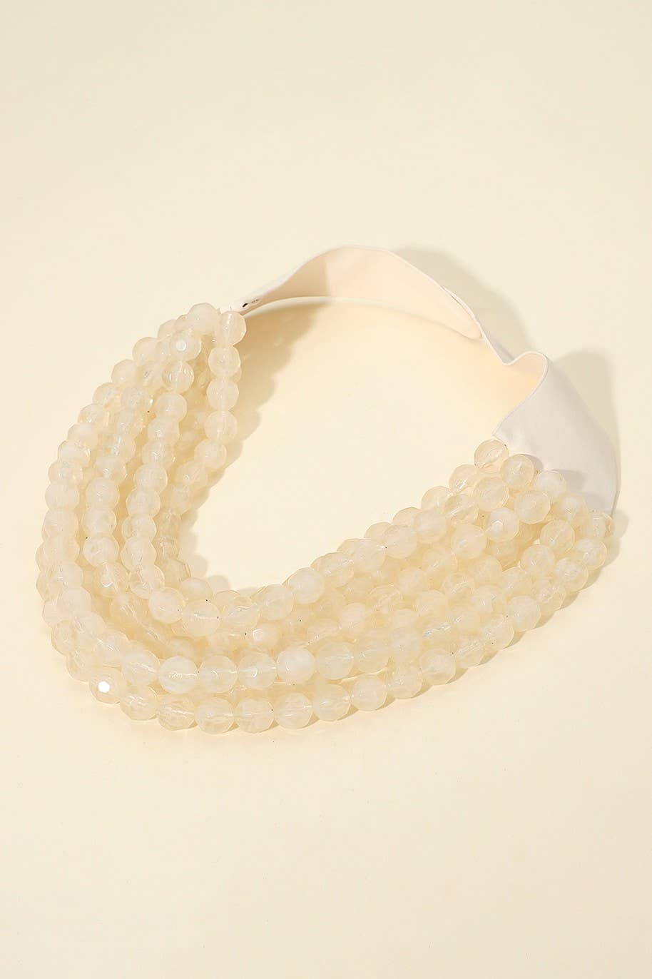 anbfashion - Vendita all'ingrosso Collane di perline/perle - Collana a strati con perline spesse, collo in pelle sintetica, con magnete20