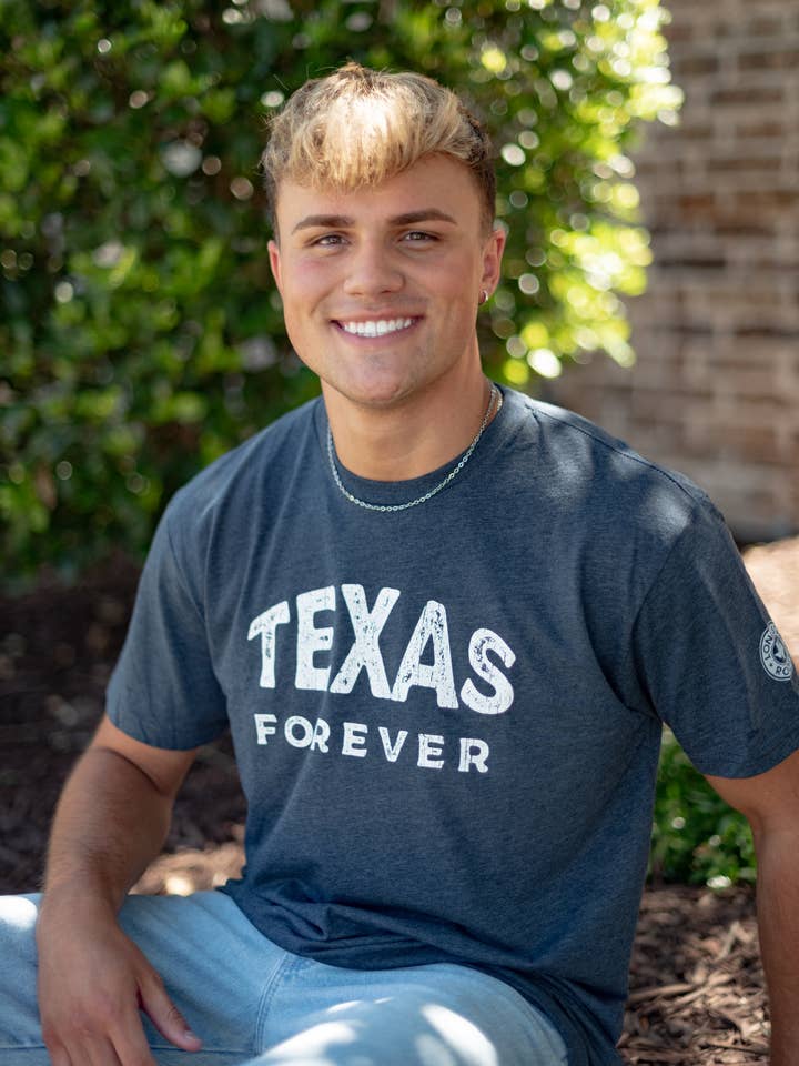 Midnight Navy Texas Forever T-Shirt for wholesale on Faire1