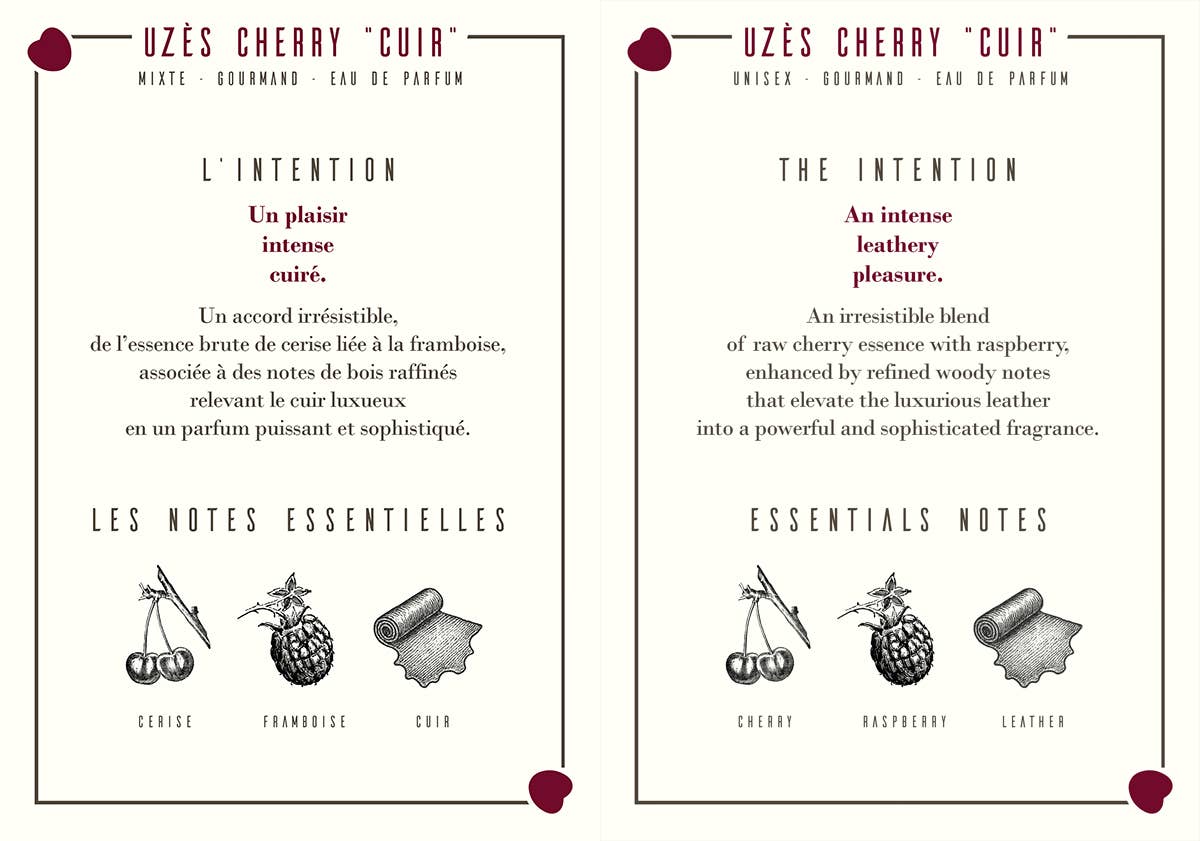 Les Parfums D'Uzège - Wholesale Perfume/Eau de Toilette - UZES CHERRY LEATHER - Eau de Parfum 50ML4