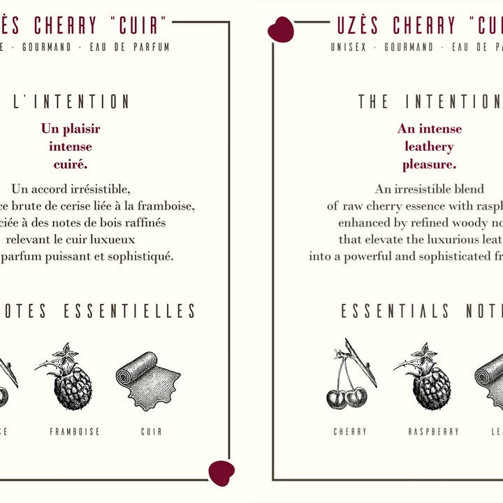 Les Parfums D'Uzège - Wholesale Perfume/Eau de Toilette - UZES CHERRY LEATHER - Eau de Parfum 50ML2