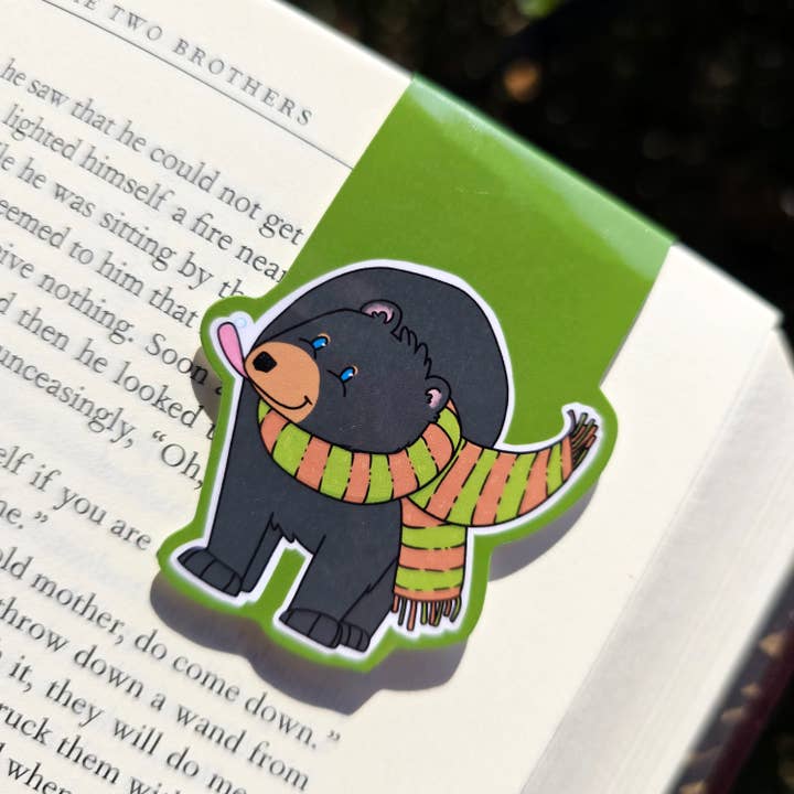 Lustiger Schwarzbär Magnet-Lesezeichen Feiertag Winter für den Großhandel von Salt Birch