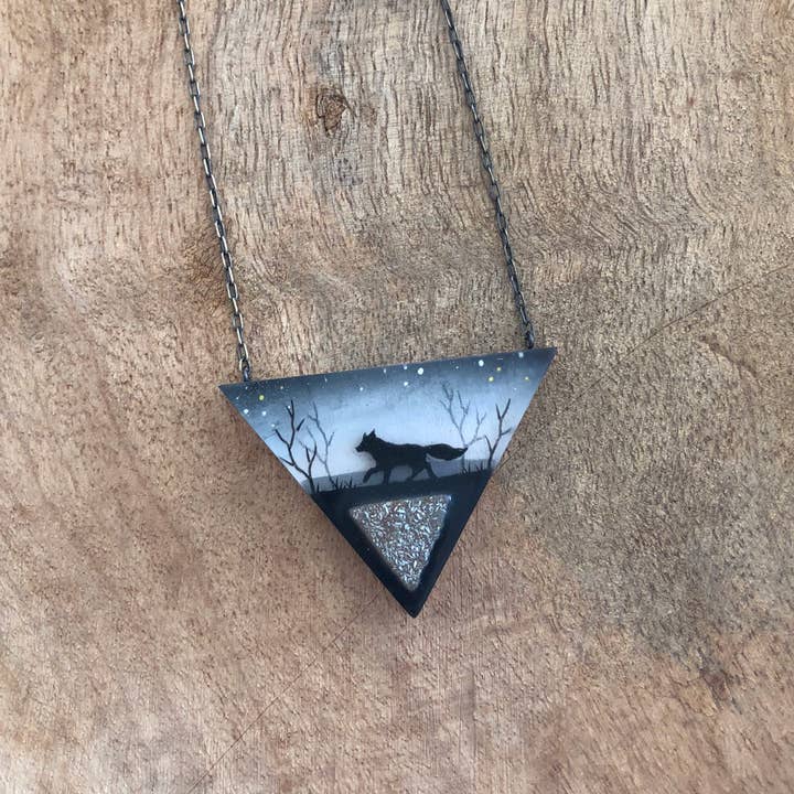 Druzy Fox Crystal halskæde for engroshandel hos Fernworks