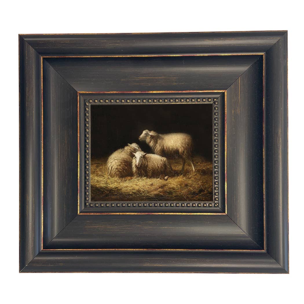 Madison Bay Co. - Historical Home Decor Reproductions - Wholesale Painting/Drawing - Sheep in the Hay Framed Painting Print on Canvas29