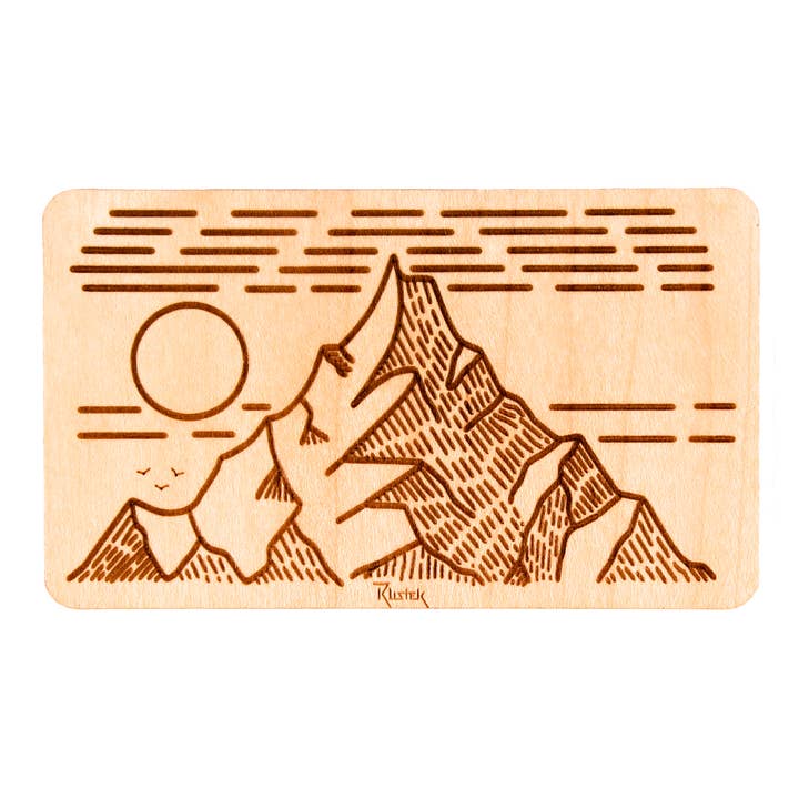 Touch the Sky Wood Sticker for wholesale by Rustek Collective