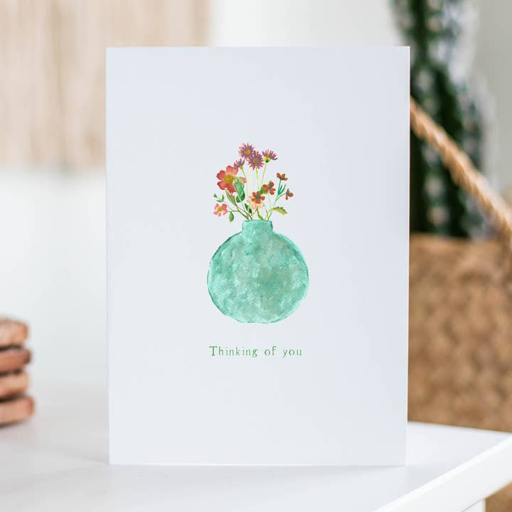 Carte de pensées pour vous, fleurs délicates pour la vente par Angela Savage Illustration