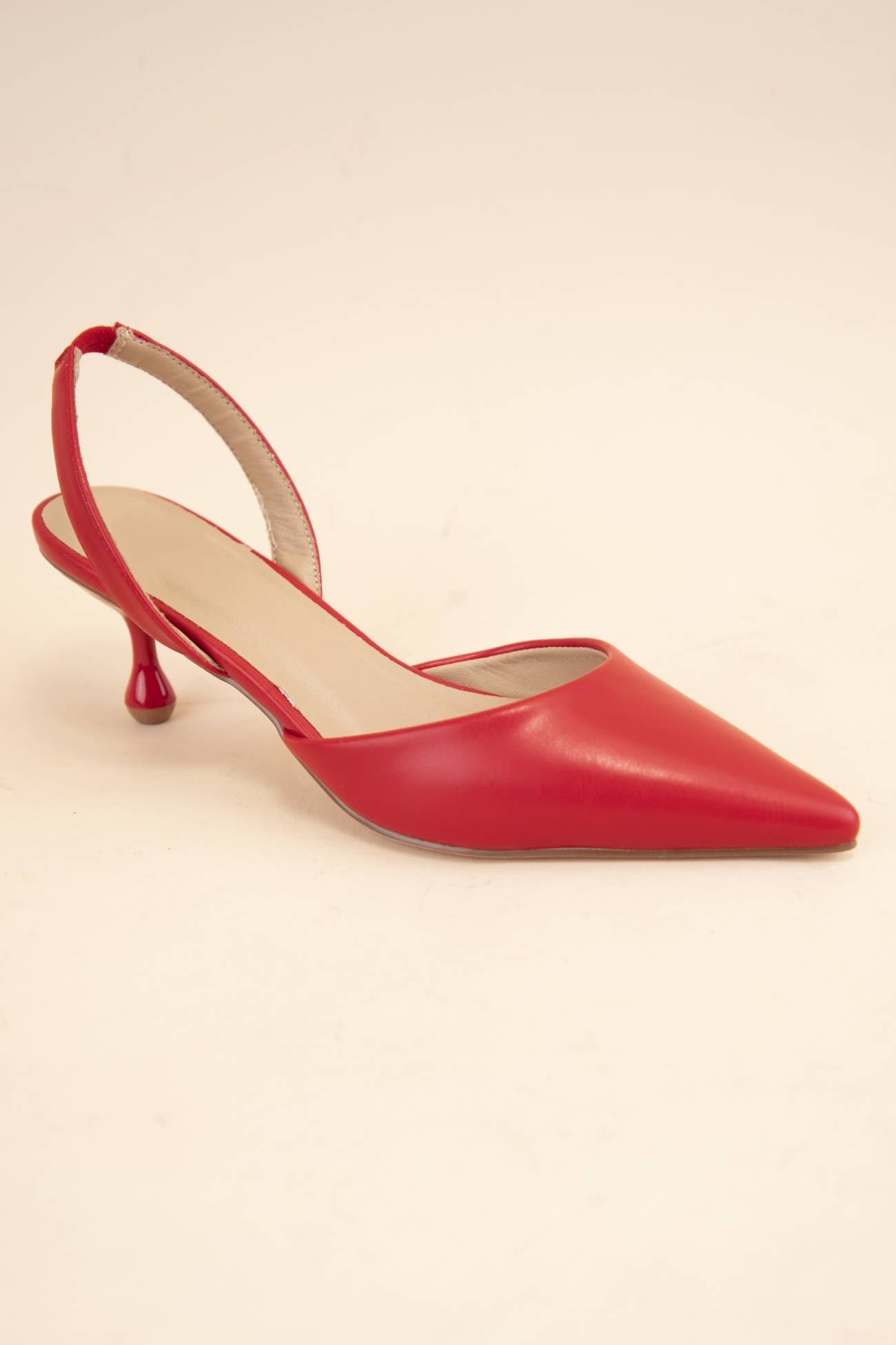 Oliccui – Großhandel Schuhe mit niedrigen Absätzen – Damen – SPITZ ZEH SLINGBACK-RIEMEN SKULPTURIERTE KITTEN-ABSÄTZE12