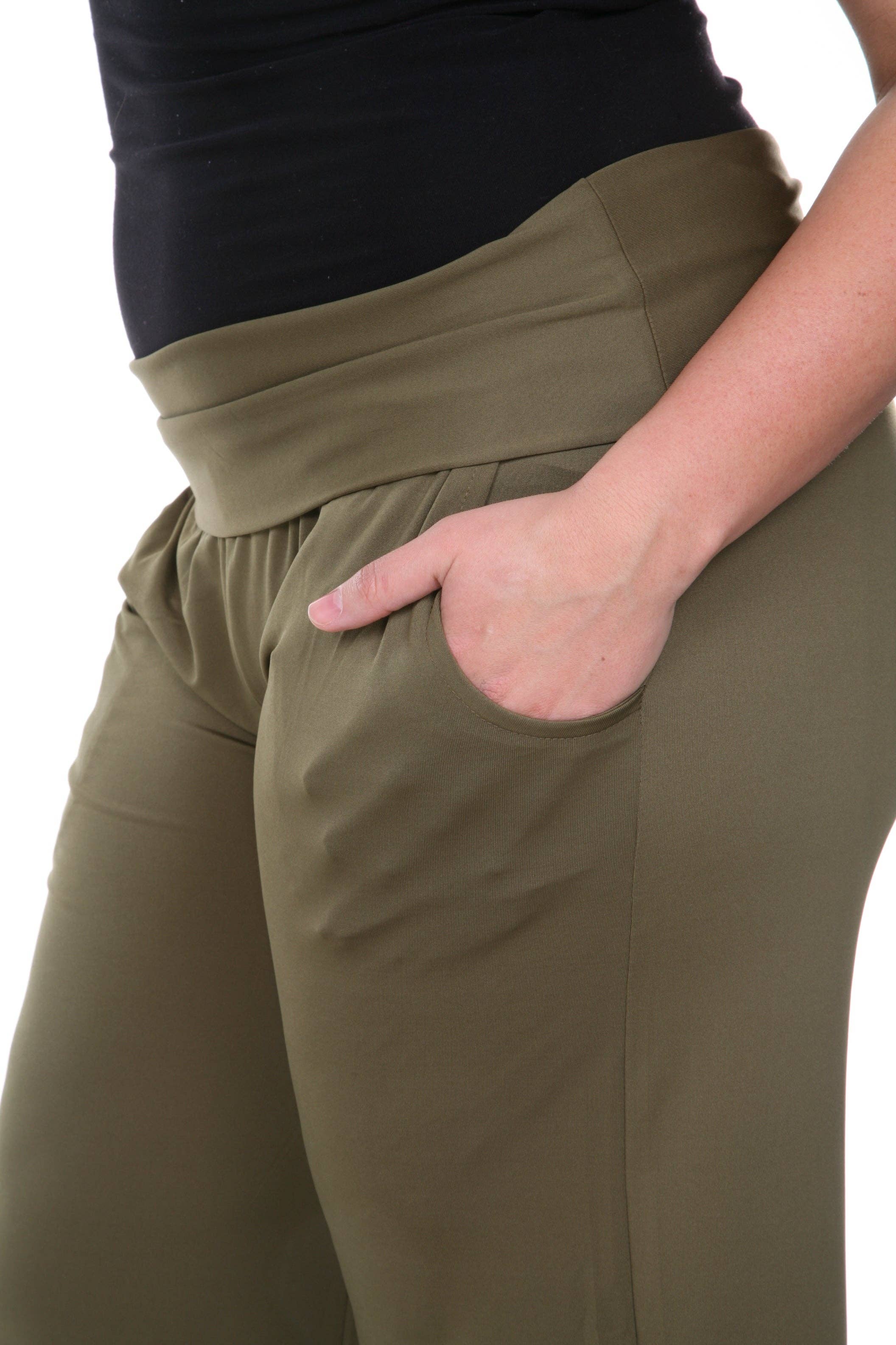 WHITE MARK - Vente Pantalon – femme - Pantalon palazzo uni grande taille pour femmes6