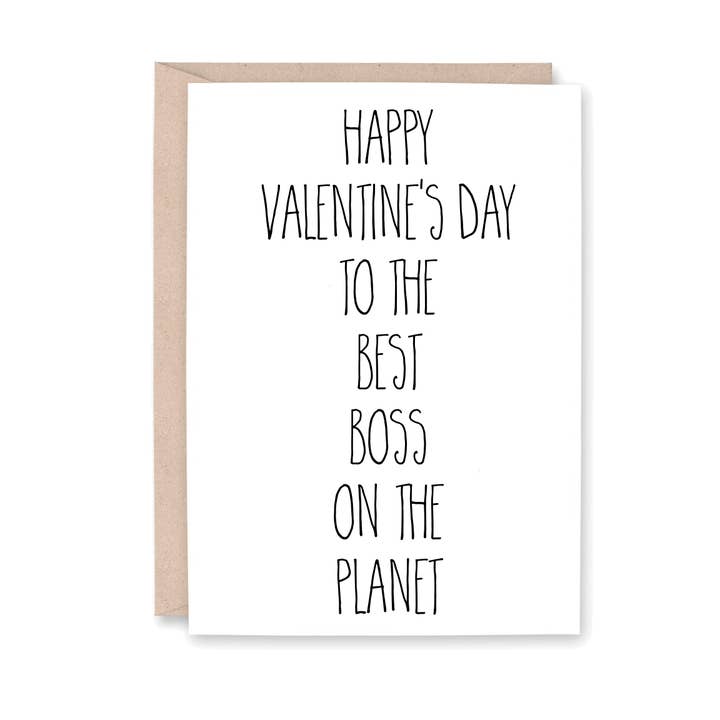 Happy Valentine's Best Boss on the Planet for wholesale by Striped Hat Studio
