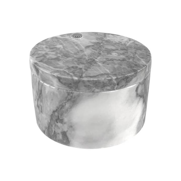 Fox Run Brands - Wholesale Salt & pepper shaker set - Fox Run Marble Double Salt Cellar, White, 4” x 4” x 2.5"4