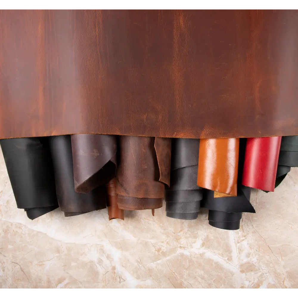 Lupinny Leather - Wholesale Craft Supplies - FULL GRAIN Oil Tanned GENUINE Leather Parts, Pieces, Sheets9