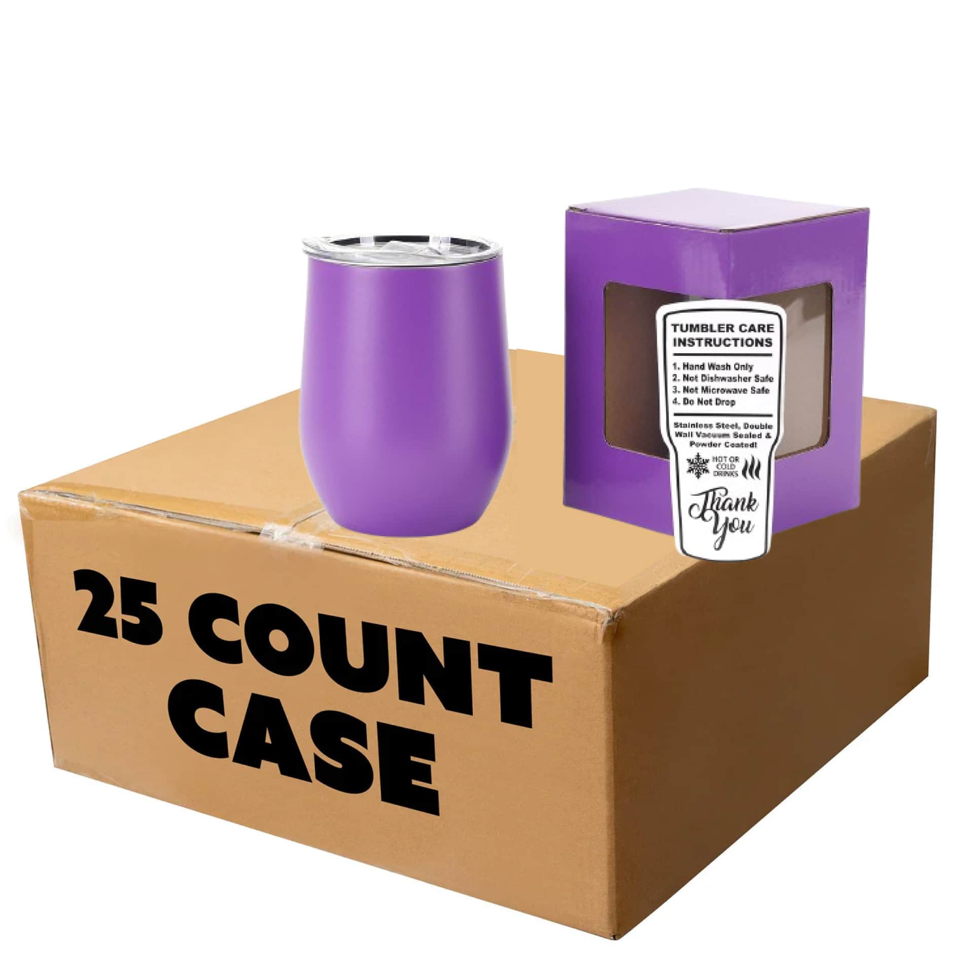 MakerFlo - Wholesale Wine Glass - Makerflo 12 oz Powder Coated Wine Tumbler - Laser Engraving18