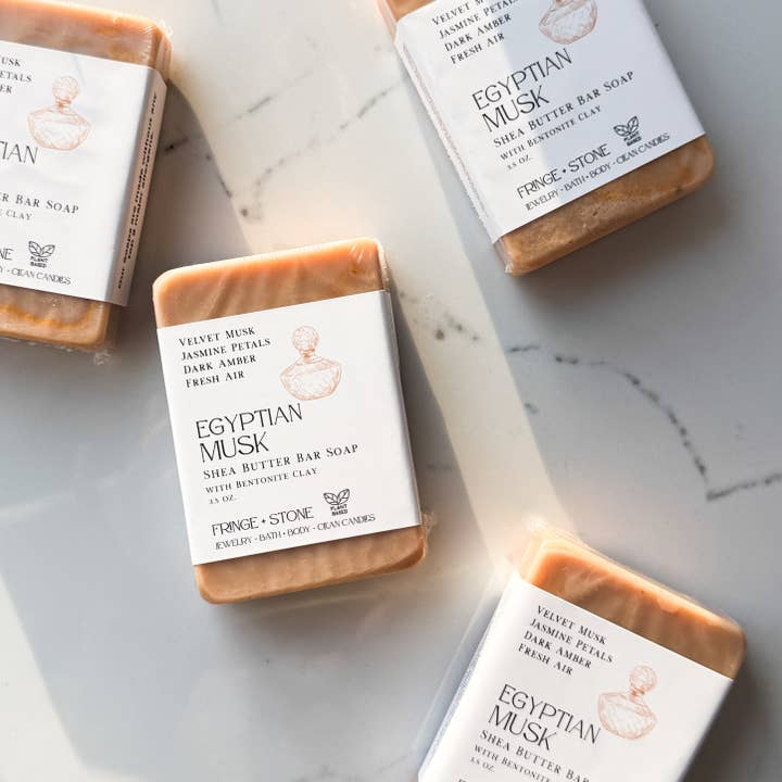 HANDMADE BAR SOAP - EGYPTIAN MUSK - Amber + Musk Scented for wholesale by Fringe + Stone