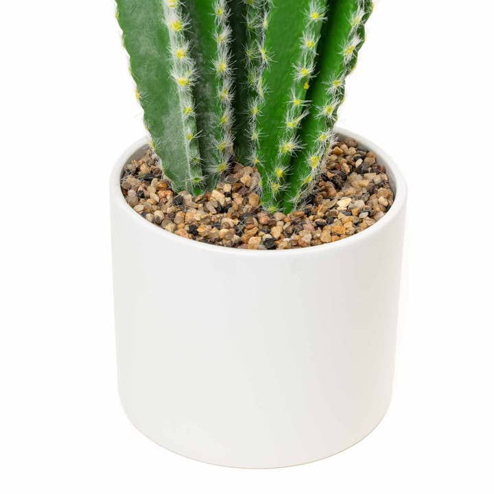 Portofino International Trading, USA - Wholesale Artificial Plant - Faux Euphorbia Cactus with Ceramic Pot 24"4