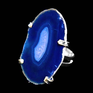 Vives de la Cortada S.L - Wholesale Cocktail/Statement Ring - BP dyed blue agate ring0