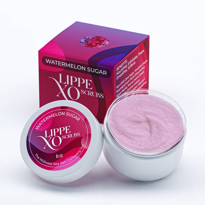 Vandmelon Sukker Eksfolierende Læbe- og Kroppsscrub - Lippe XO for engroshandel hos The Midwest Sea Salt Company