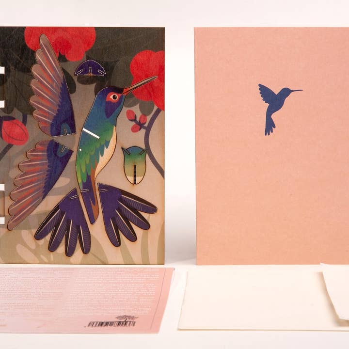 Formes Berlin GbR - Wholesale DIY Craft Kit - Hummingbird 3D decorative craft card