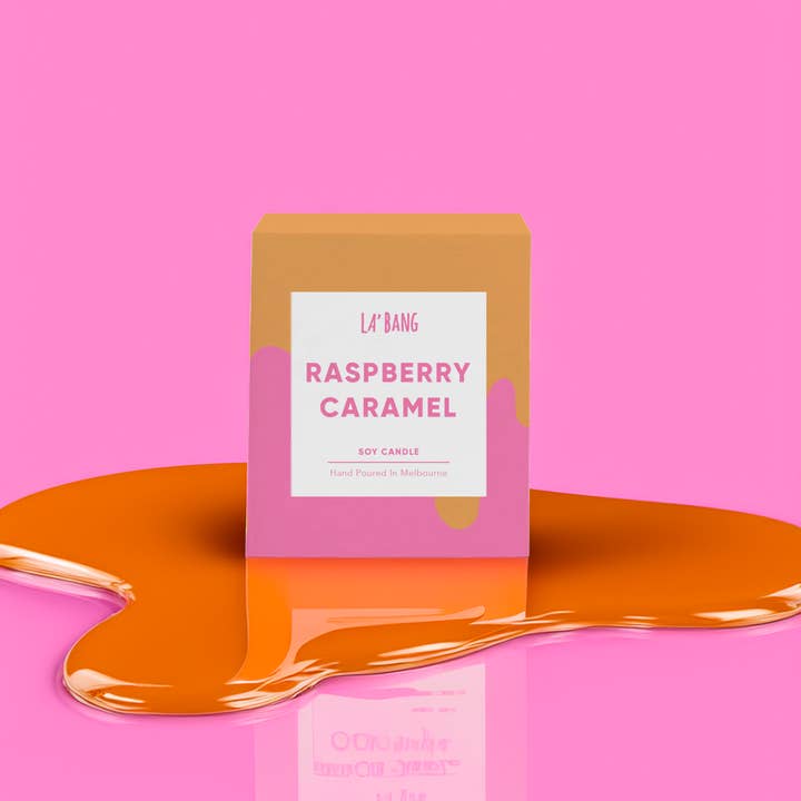 La'Bang Body - Wholesale Jar/Filled Candle - Wooden wick Candle - Raspberry Caramel1