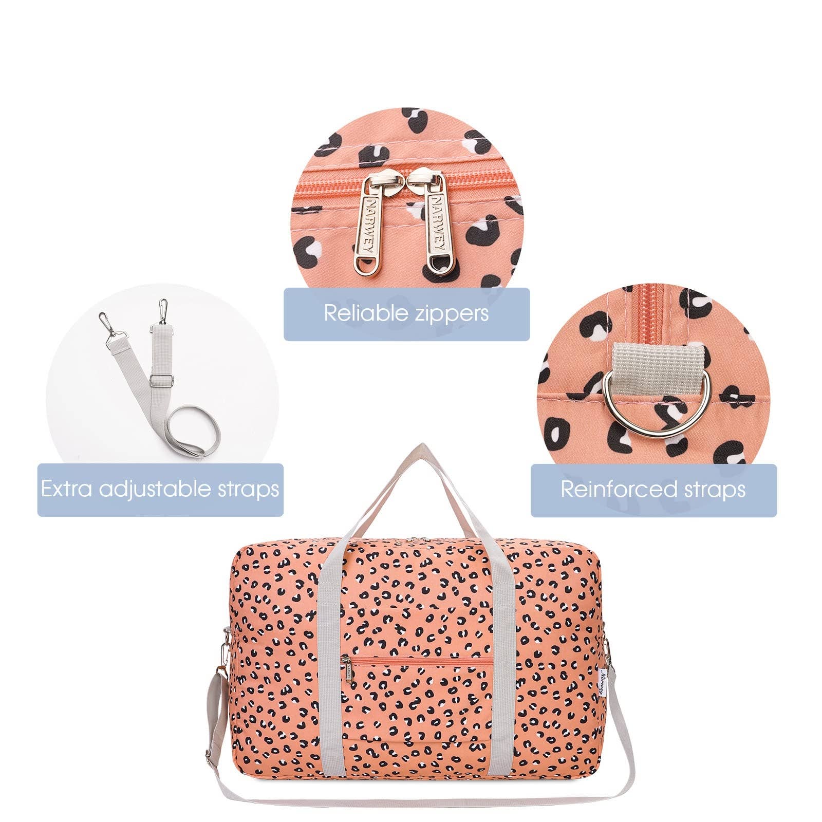 wandf - Venta al por mayor Bolsa de viaje - Unisex - Bolsa de viaje plegable NW3122 para equipaje de mano para estancia nocturna7