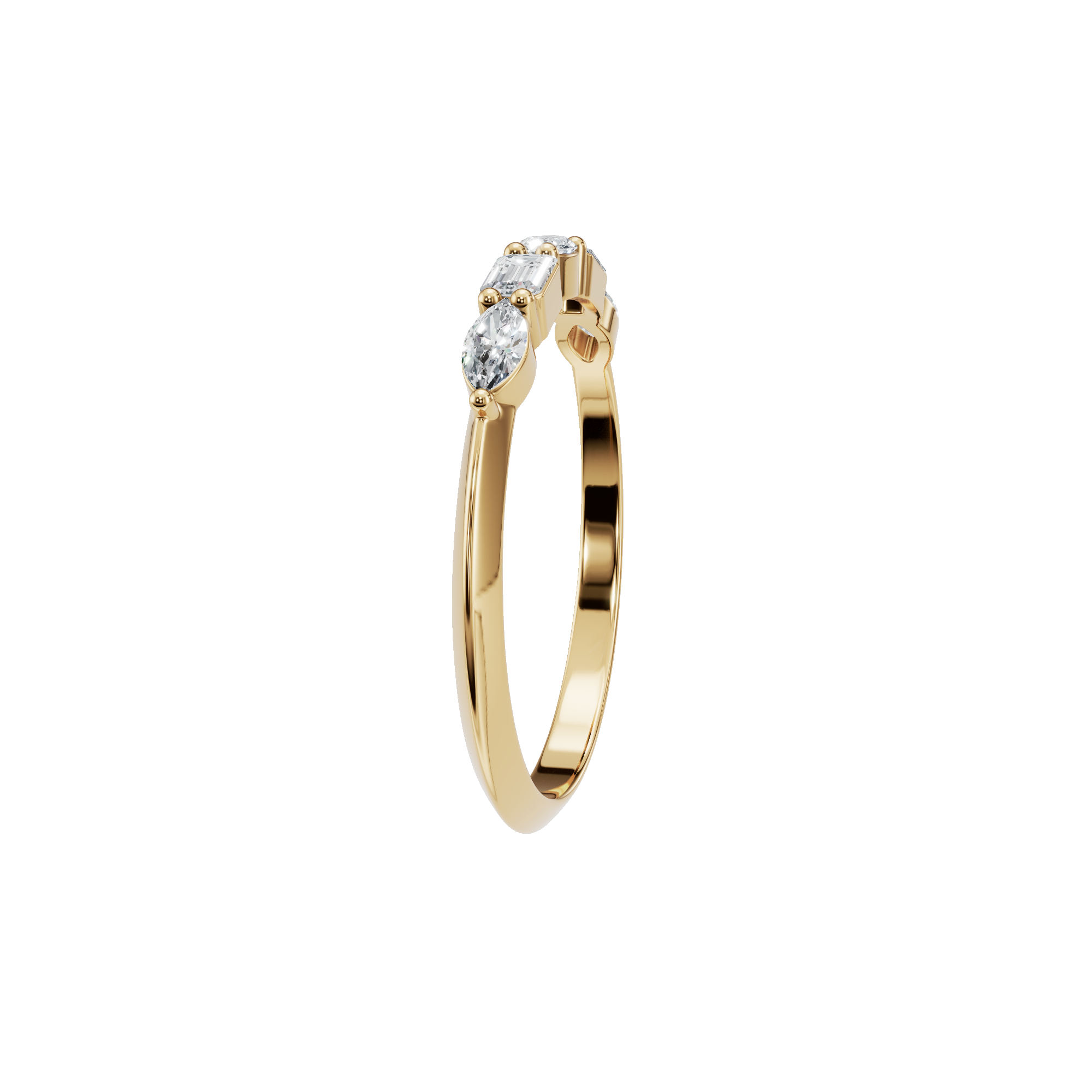 PureYou Jewelry - Vente Alliances/bagues de mariage - Bague Éternité en Or 14k avec Diamants, Bague Statement Unique1