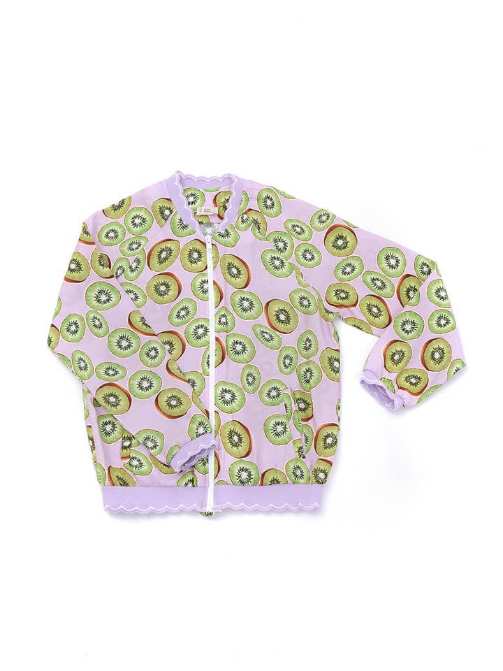 I Am...Just For Little - Wholesale Bomber Jacket - Kids - Print Kiwi Bomber Jacket With Side Pockets