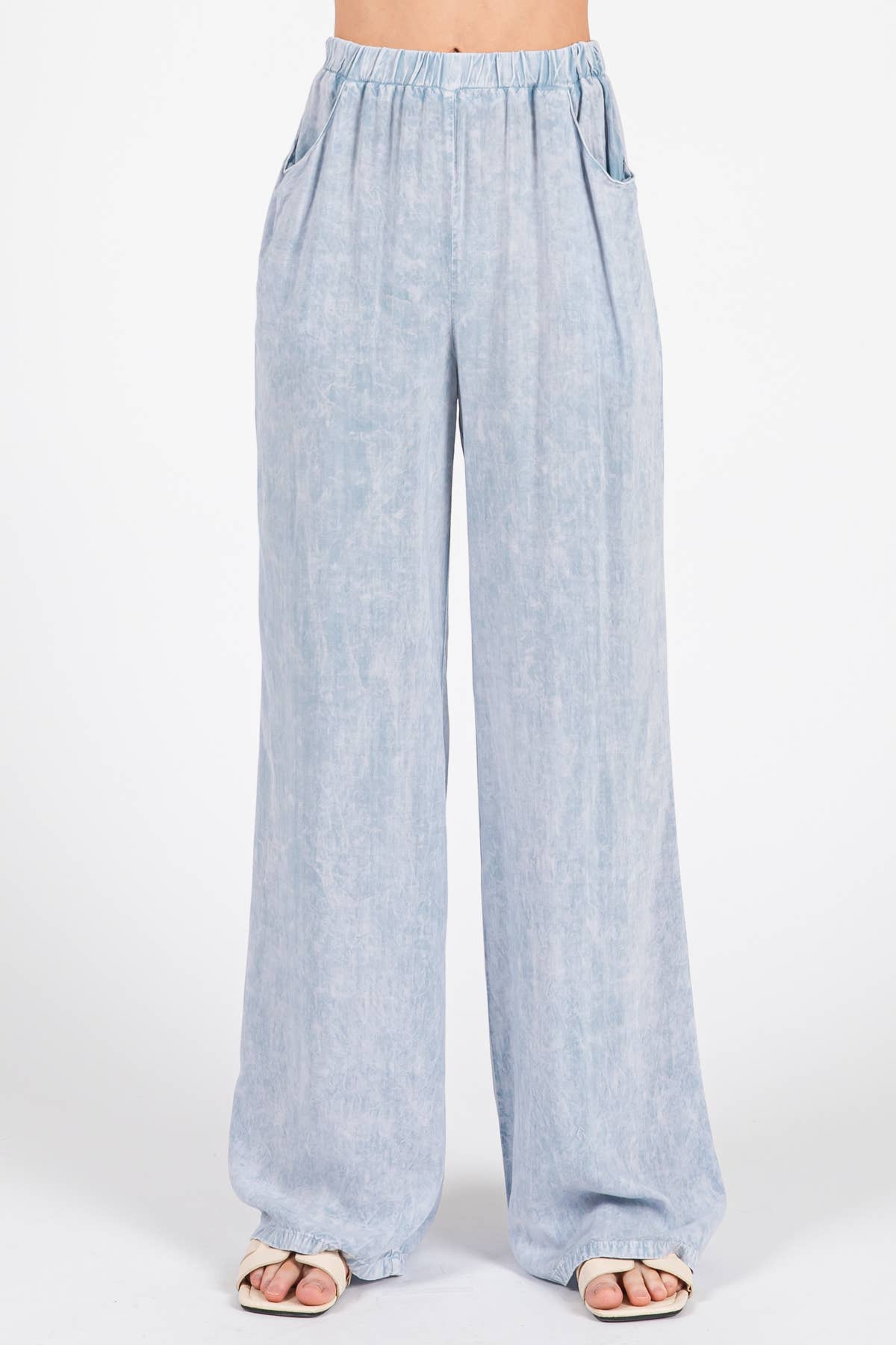LT Denim Garment Dye Challis Wide Leg Pants - P70387P for wholesale on Faire4