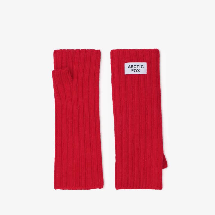 Arctic Fox & Co. - North America - Wholesale Gloves - Women's - Merino Wool Fingerless Gloves - Flame Red - FW250