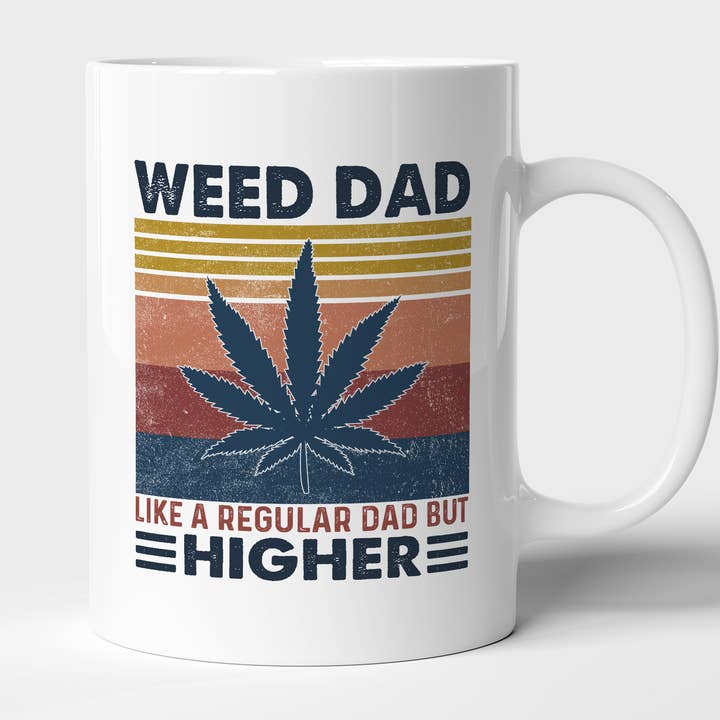 Weed Dad Like a Regular Dad But Cooler Vintage Mug for wholesale by byMerryWorks