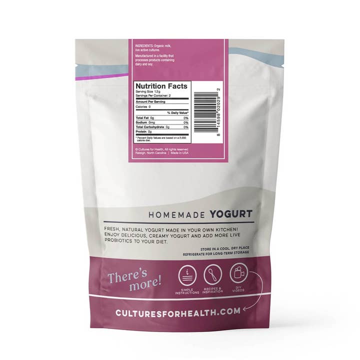 Cultures for Health - Wholesale DIY Food Kit - Bulgarian Yogurt Starter Culture (8 Count Case Pack)