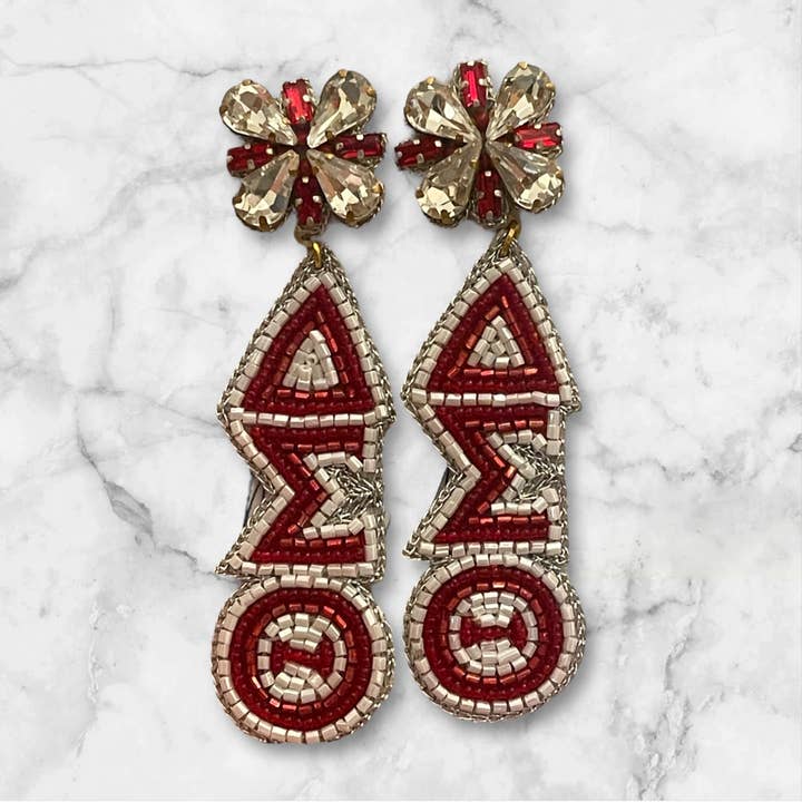 Mon Belle Amie - Wholesale Dangle Earrings - Delta Sigma Theta DST Beaded Earrings2