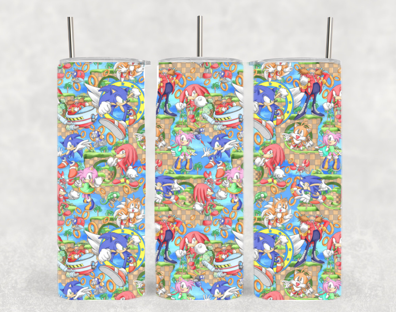 The Geek Boutique - Vente Gourde/bouteille isotherme - Gobelet de film de jeu vidéo rétro Blue Hedgehog and Friends0