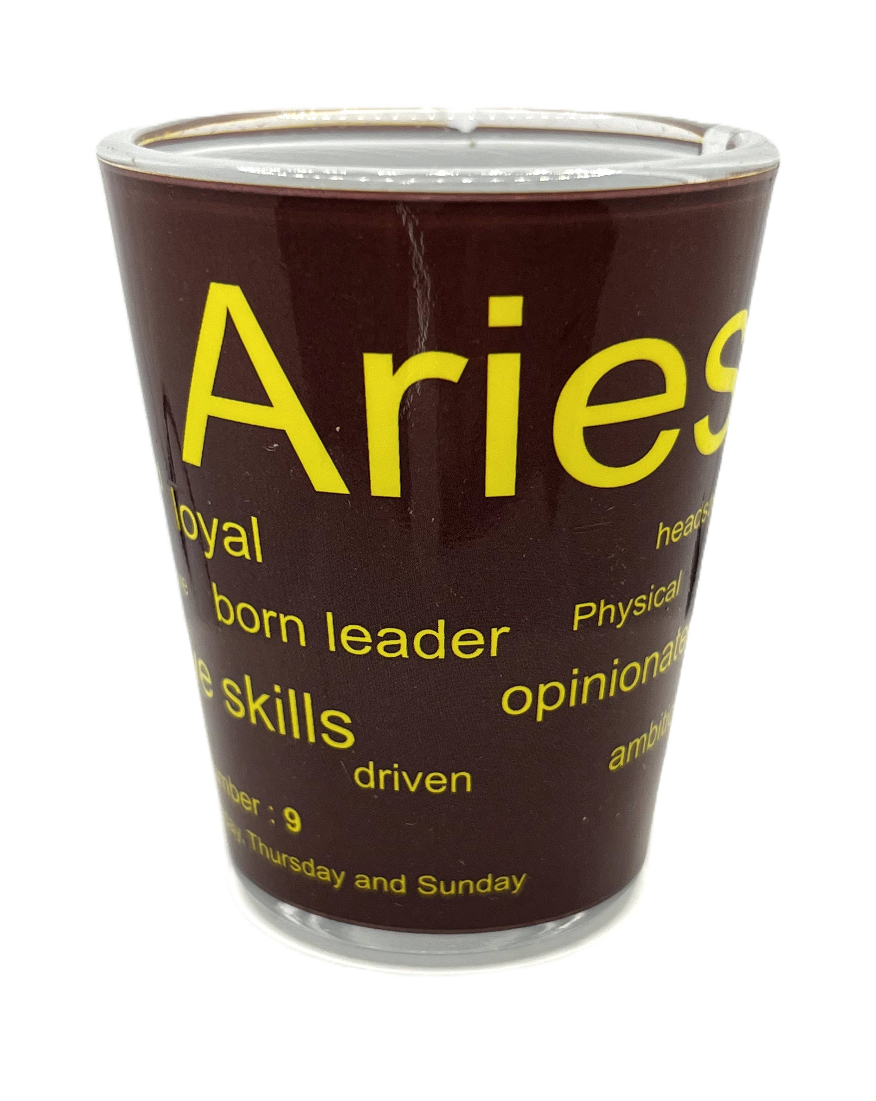 7 Star - Wholesale Shot Glass - "Aries" Zodiac Shot Glass 2 Oz Best Seller0