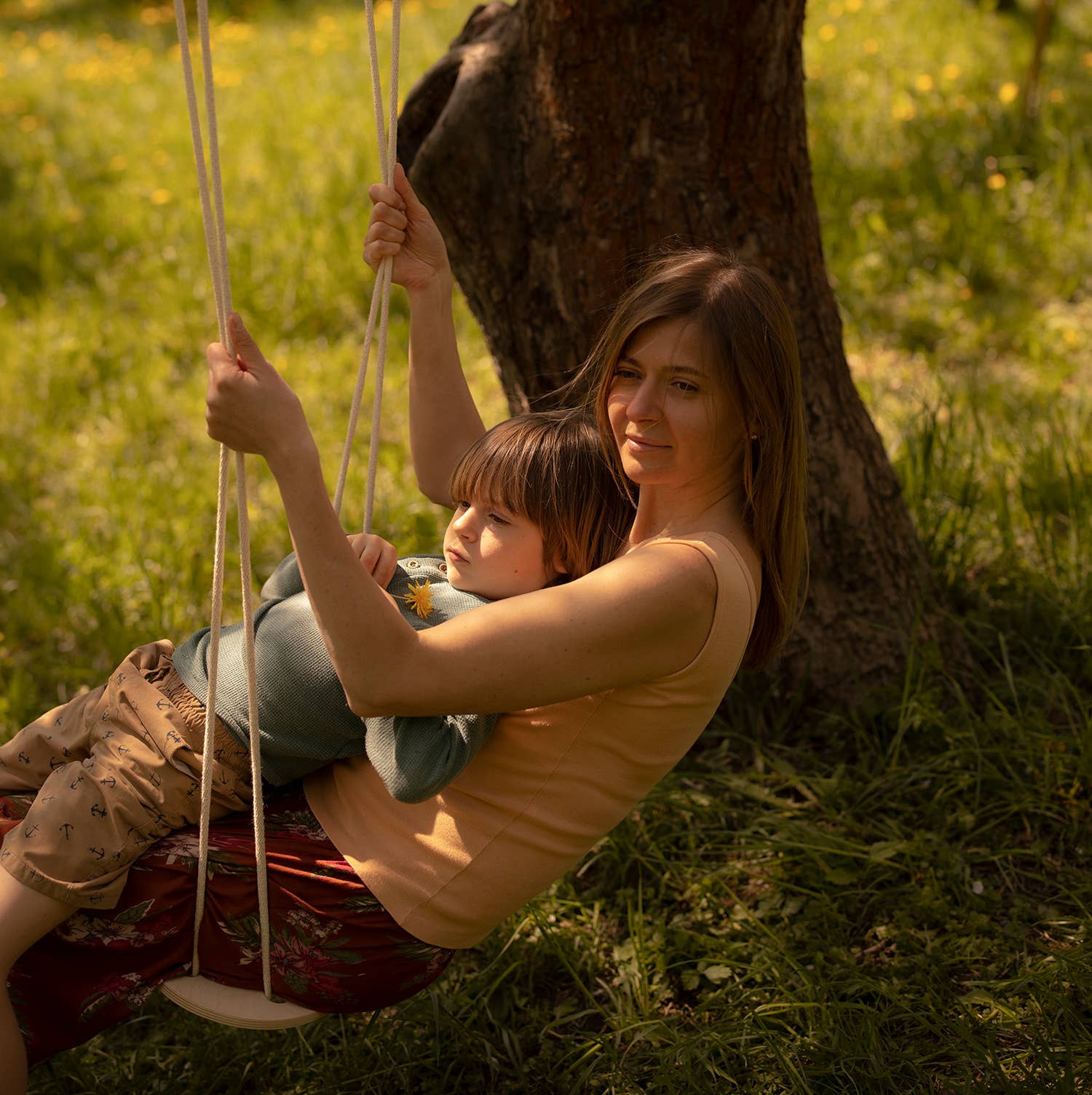 Babai – Großhandel Holzspielzeug – Kinder – Babai Kinder-Holzschaukel mit Baumwollseil8