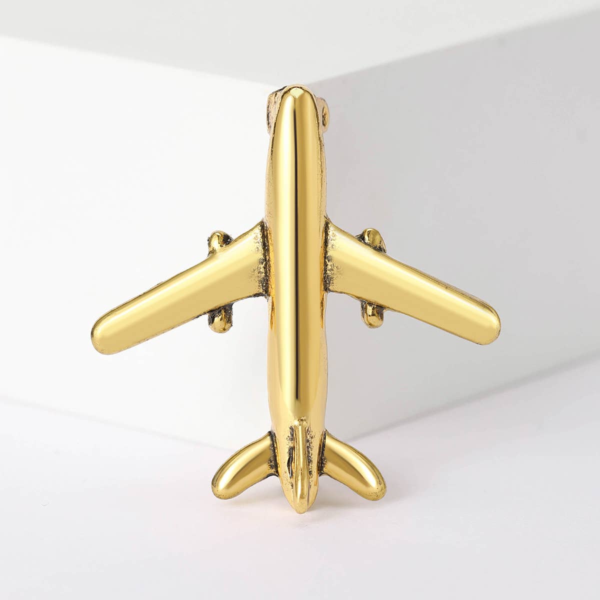 Tourtiwi – wholesale Brosch – Mini polerad flygplansbrosch2